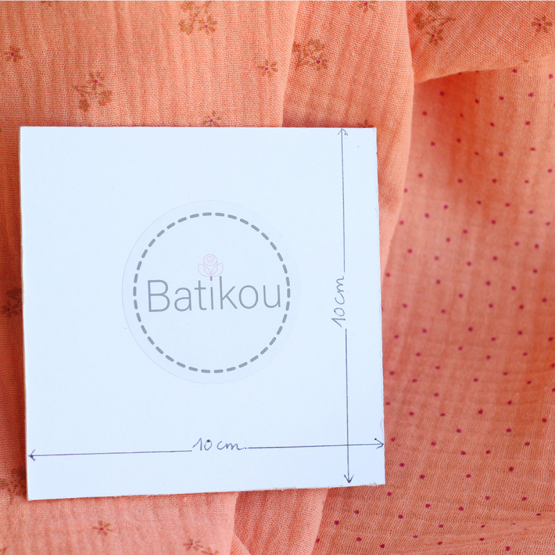 copy of Selena - Double gaze de coton double face coloris vieux rose modoré