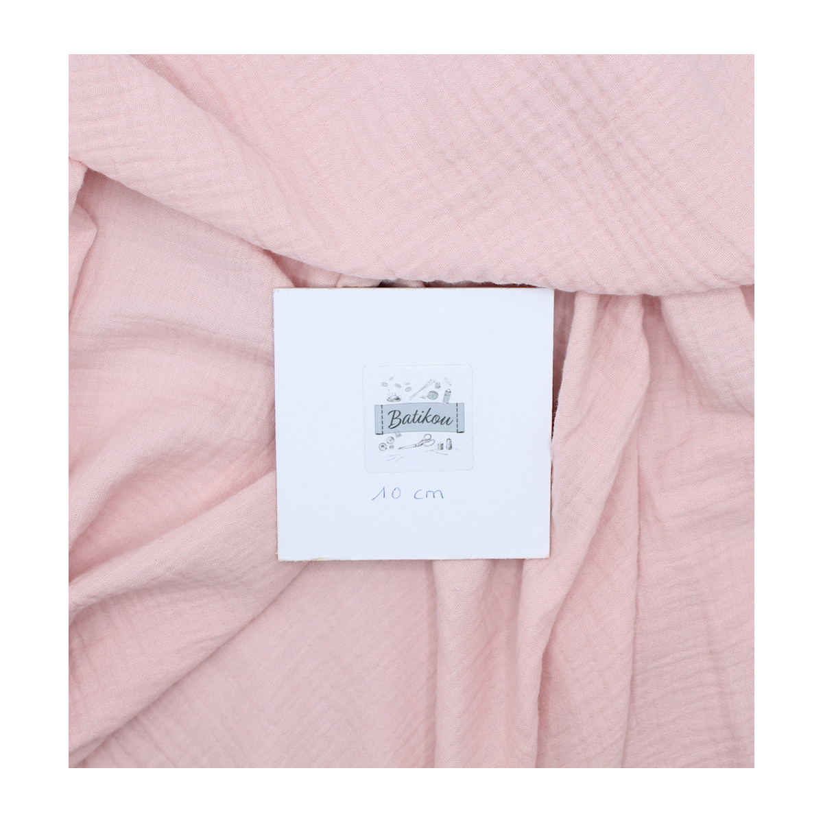 Double gaze de coton BIO unie rose chamallow Double gaze de coton BIO unie rose chamallow