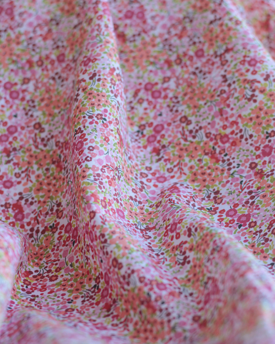 copy of Selma - Batiste de coton bio SILKYNE à imprimé fleuri coquelicot