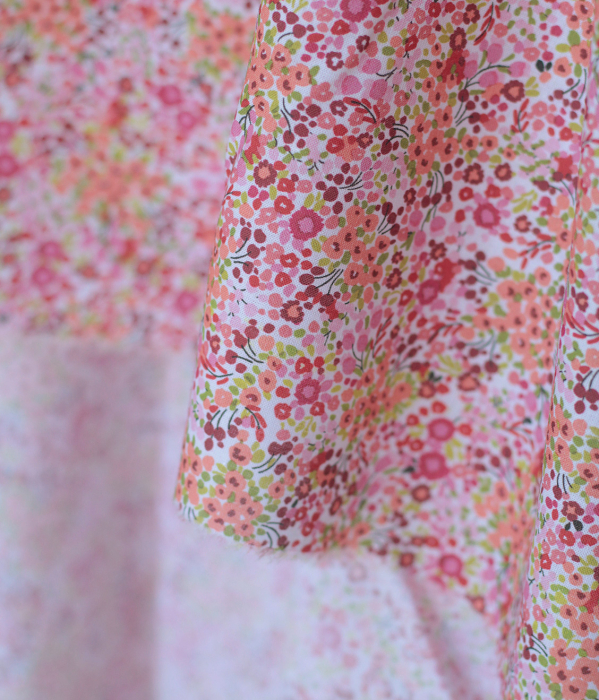 copy of Selma - Batiste de coton bio SILKYNE à imprimé fleuri coquelicot