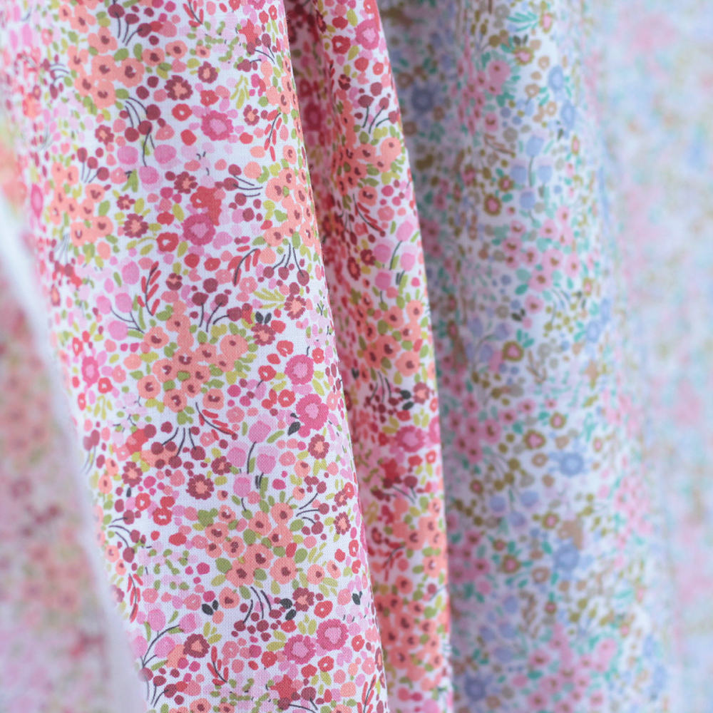 copy of Selma - Batiste de coton bio SILKYNE à imprimé fleuri coquelicot