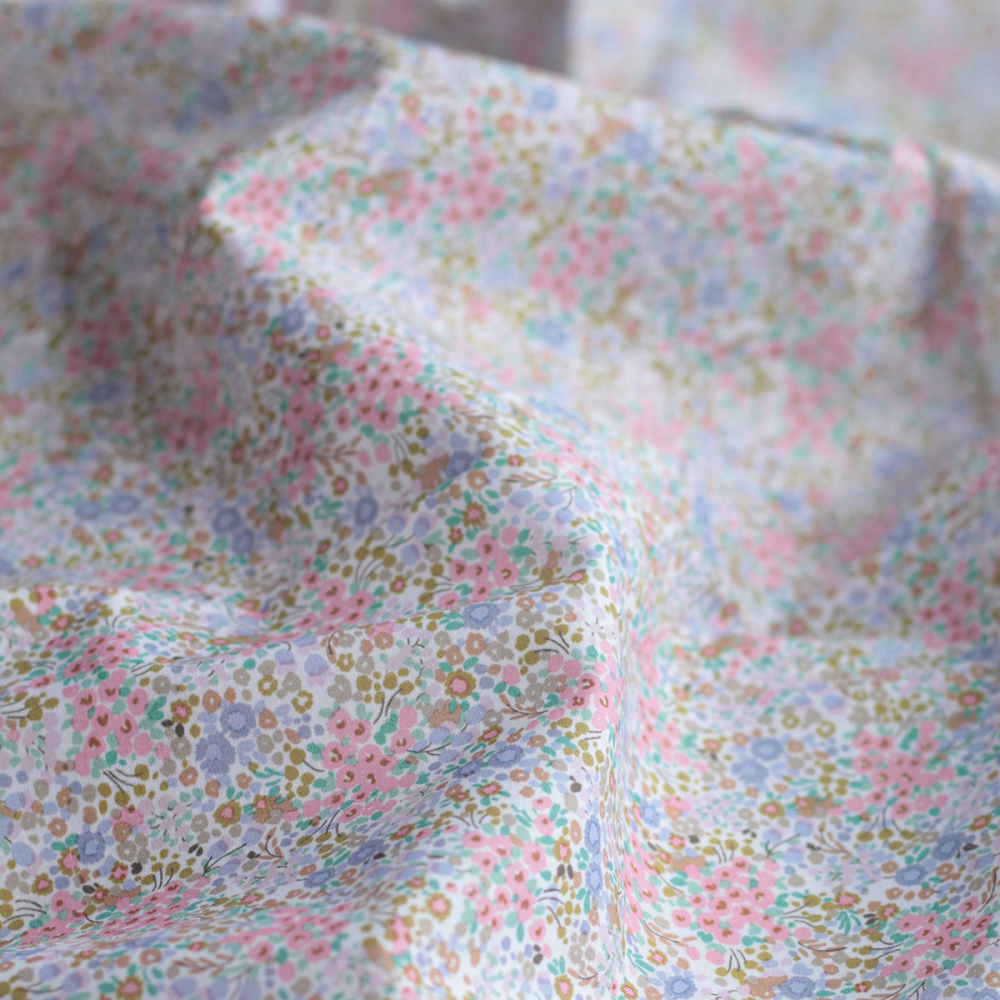 copy of Elinor - Batiste de coton bio SILKYNE à imprimé fleuri vitaminé