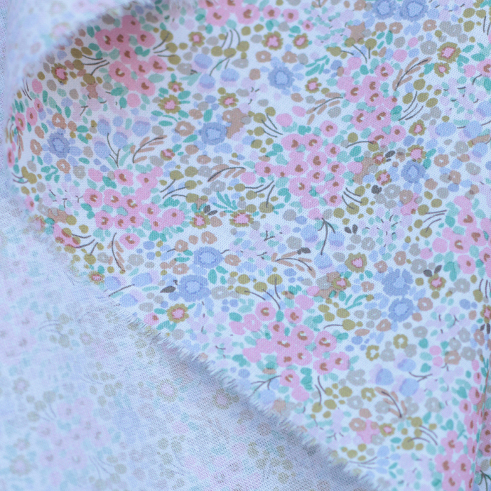 copy of Elinor - Batiste de coton bio SILKYNE à imprimé fleuri vitaminé