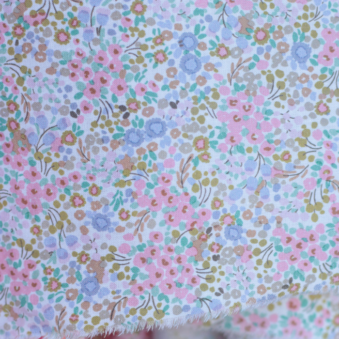 copy of Elinor - Batiste de coton bio SILKYNE à imprimé fleuri vitaminé