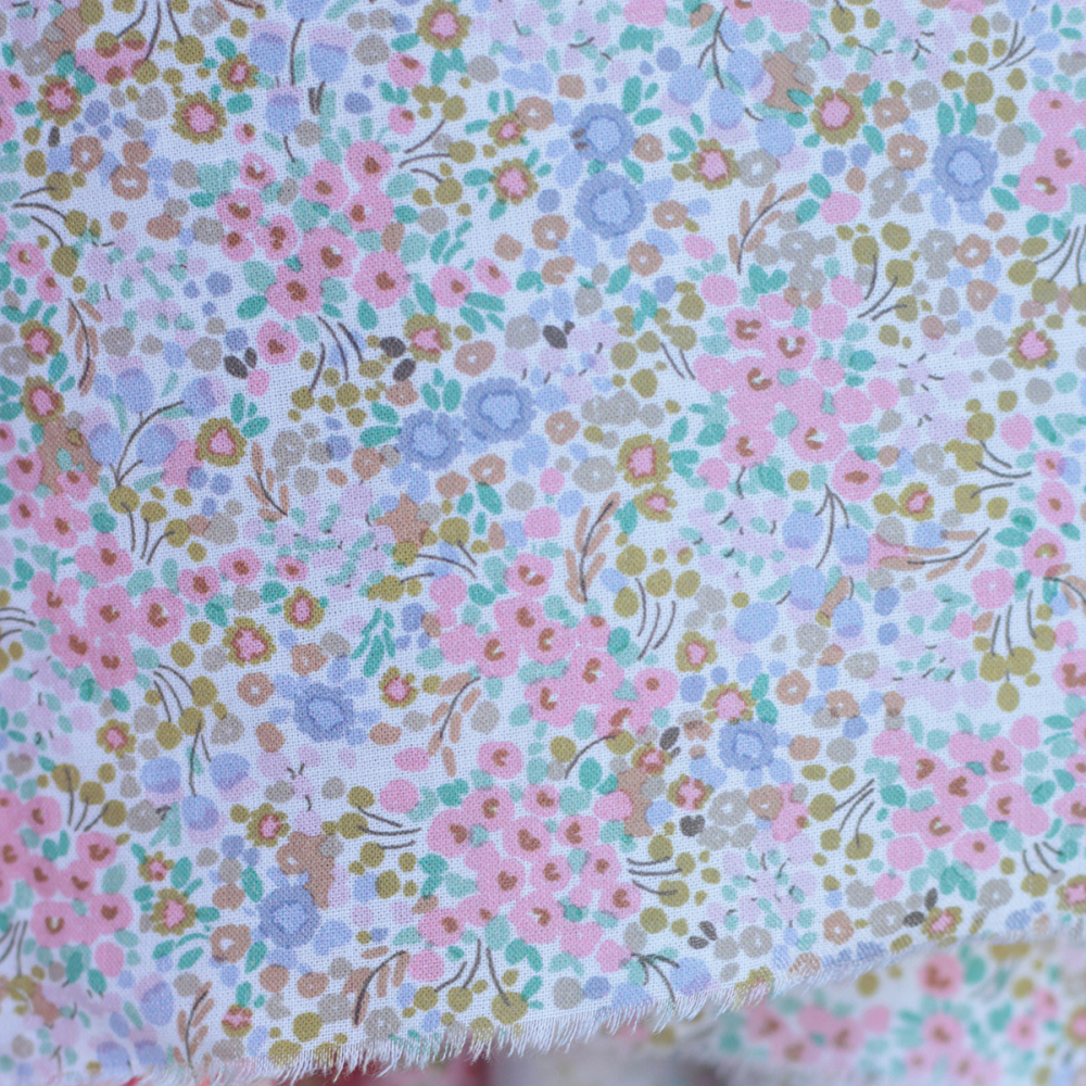 copy of Elinor - Batiste de coton bio SILKYNE à imprimé fleuri vitaminé