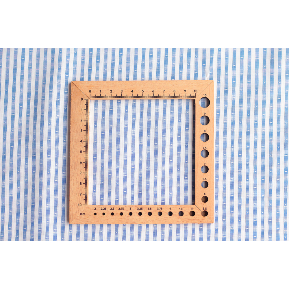 Coton Bio oxford doux bi-Face rayures / dobby Bleu et blanc