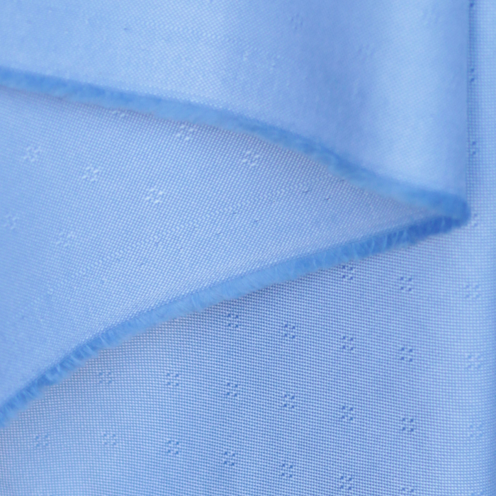 copy of Coton Bio oxford doux bi-Face rayures / dobby Bleu et blanc