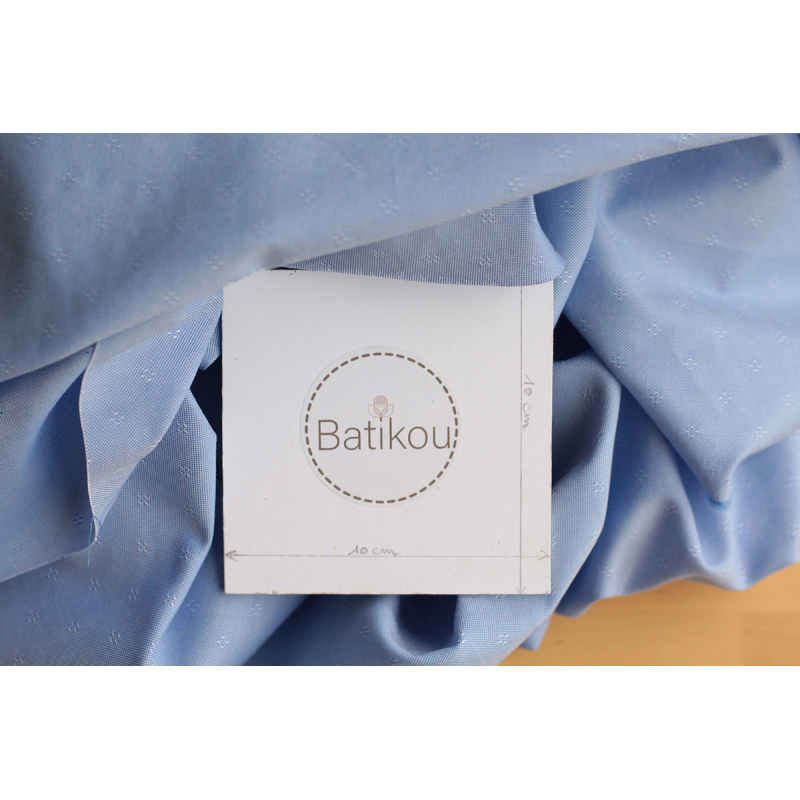 copy of Coton Bio oxford doux bi-Face rayures / dobby Bleu et blanc