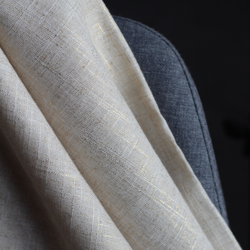 copy of Lin mélangé lavé beige naturel lamé argent