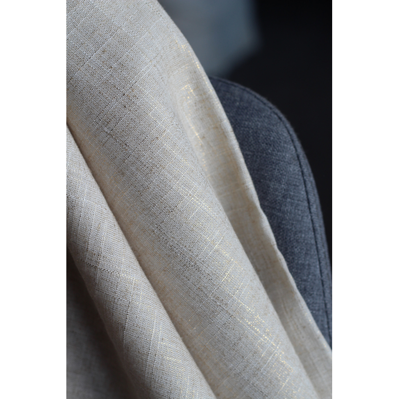 copy of Lin mélangé lavé beige naturel lamé argent