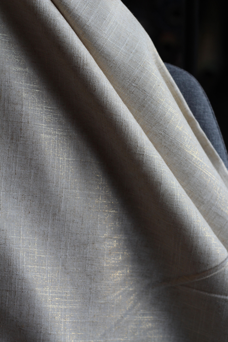 copy of Lin mélangé lavé beige naturel lamé argent