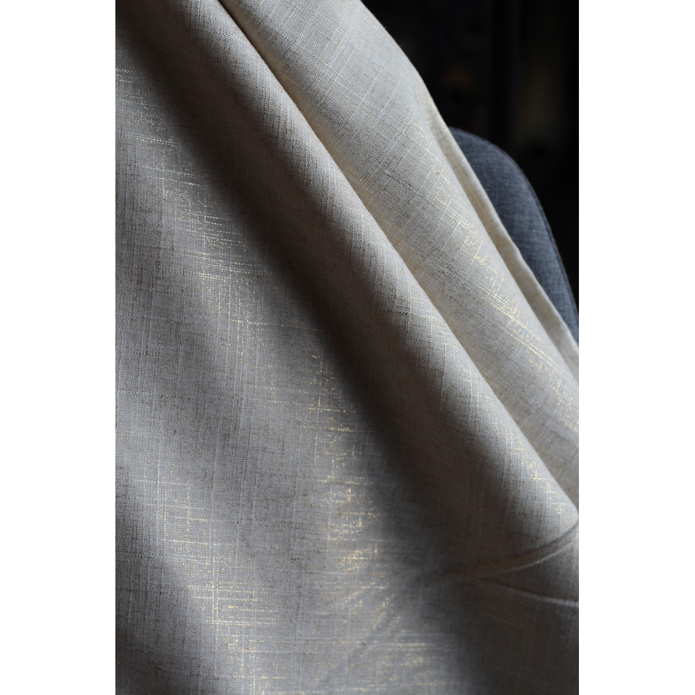 copy of Lin mélangé lavé beige naturel lamé argent