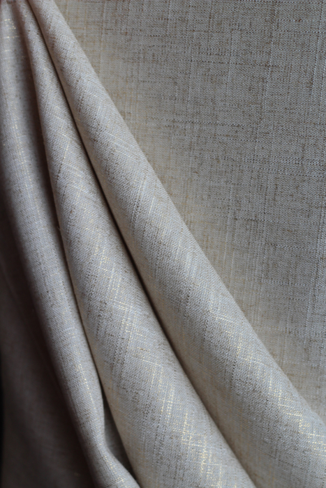 copy of Lin mélangé lavé beige naturel lamé argent