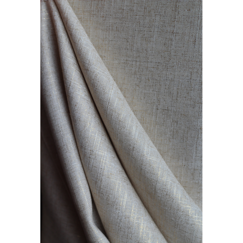 copy of Lin mélangé lavé beige naturel lamé argent
