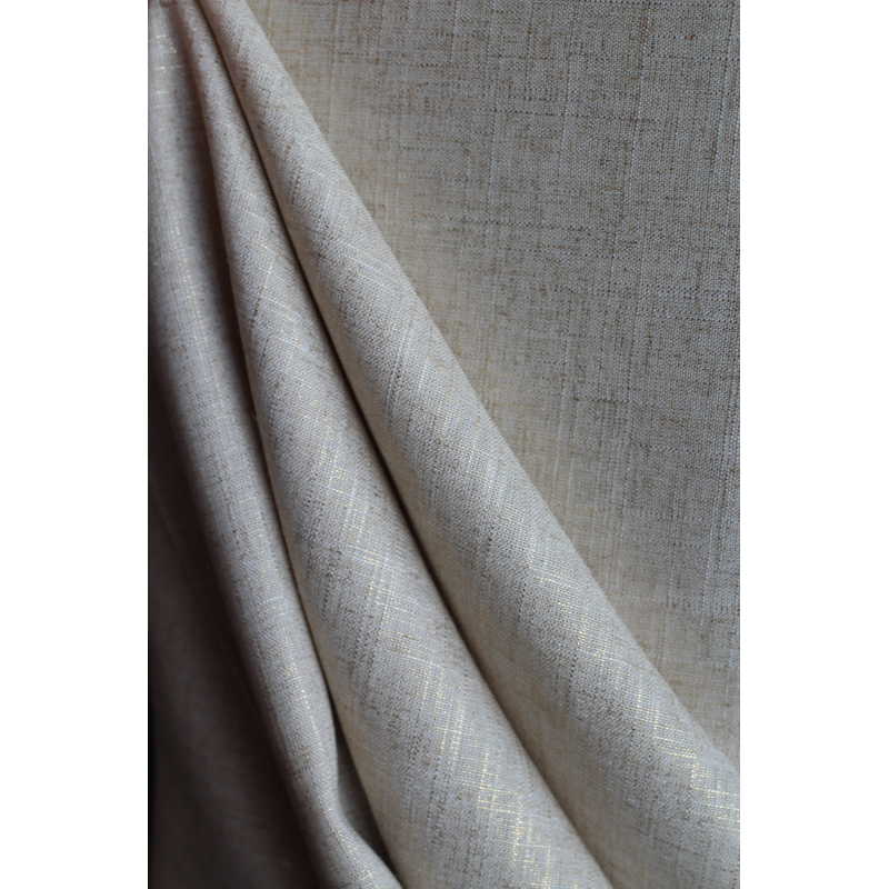 copy of Lin mélangé lavé beige naturel lamé argent