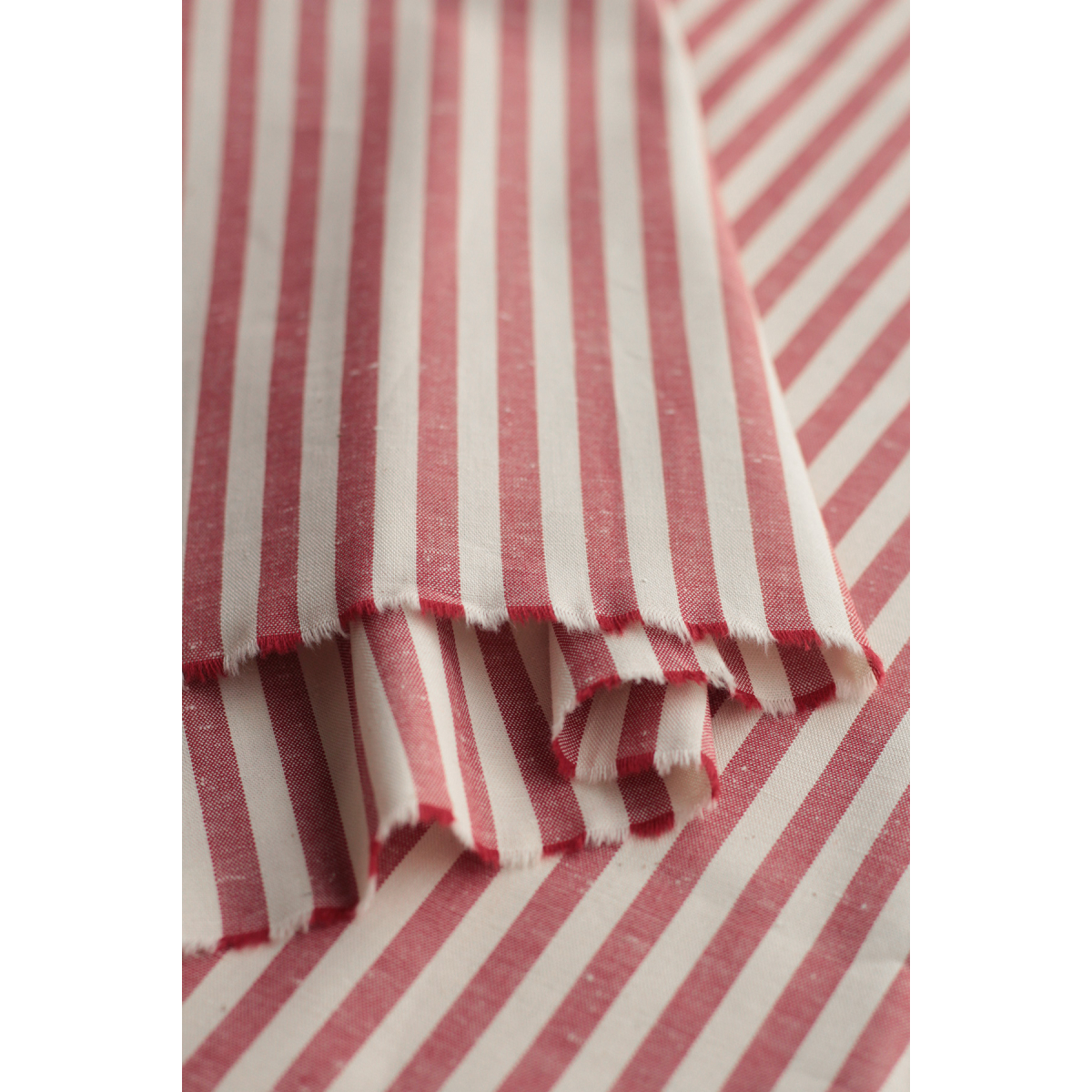 copy of Coton chiné aspect brut rayures moyennes 7mm coloris bleu marine / écru