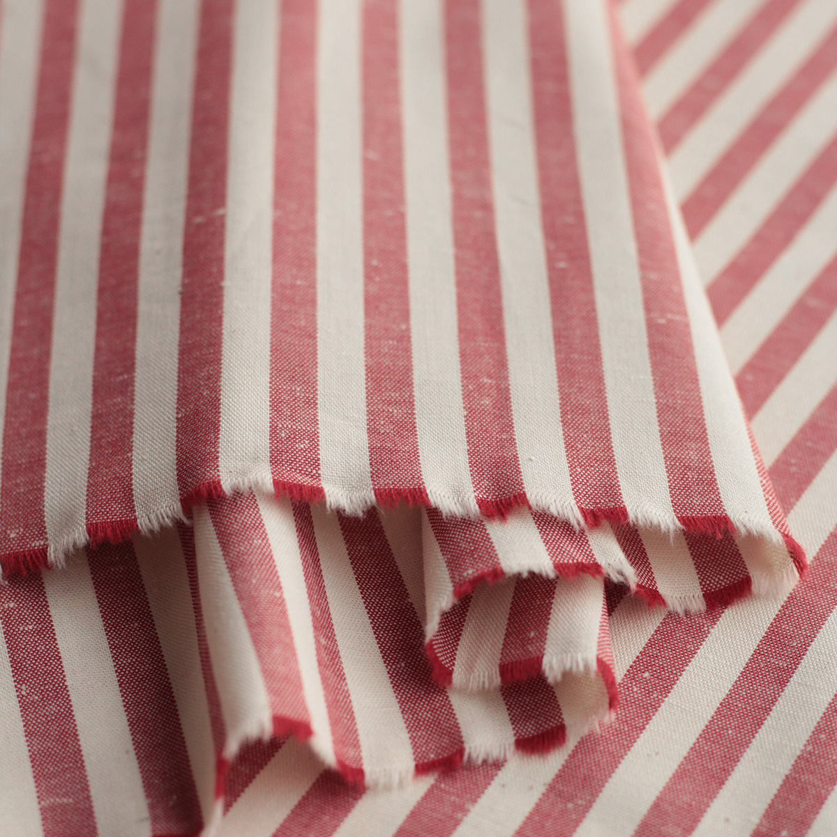 copy of Coton chiné aspect brut rayures moyennes 7mm coloris bleu marine / écru