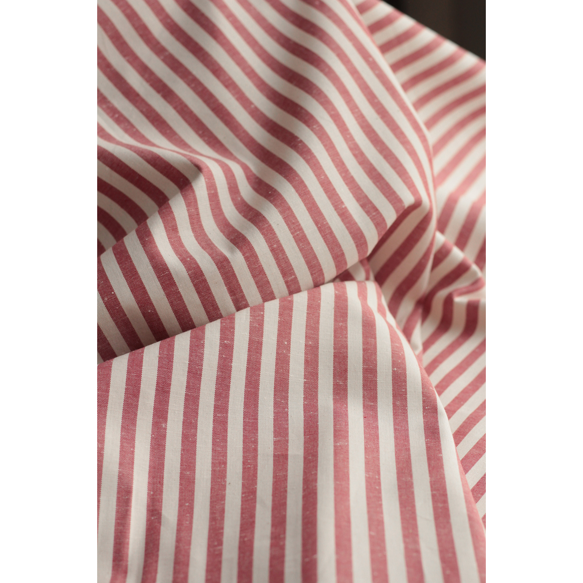 copy of Coton chiné aspect brut rayures moyennes 7mm coloris bleu marine / écru