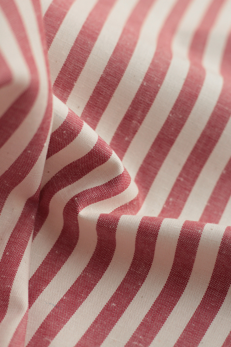 copy of Coton chiné aspect brut rayures moyennes 7mm coloris bleu marine / écru