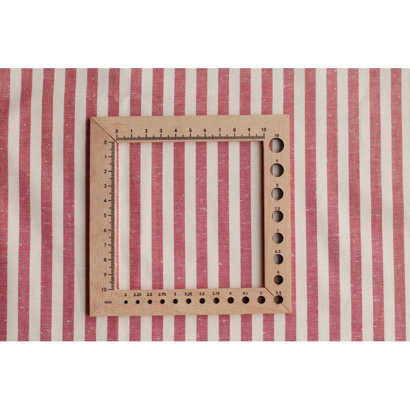 copy of Coton chiné aspect brut rayures moyennes 7mm coloris bleu marine / écru