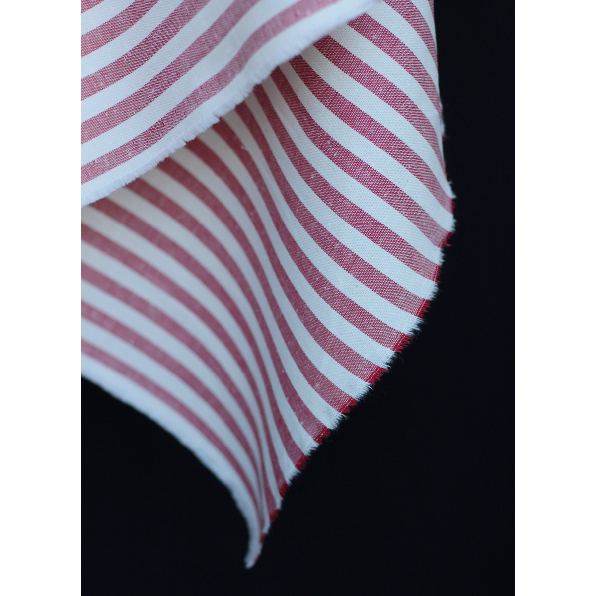 copy of Coton chiné aspect brut rayures moyennes 7mm coloris bleu marine / écru