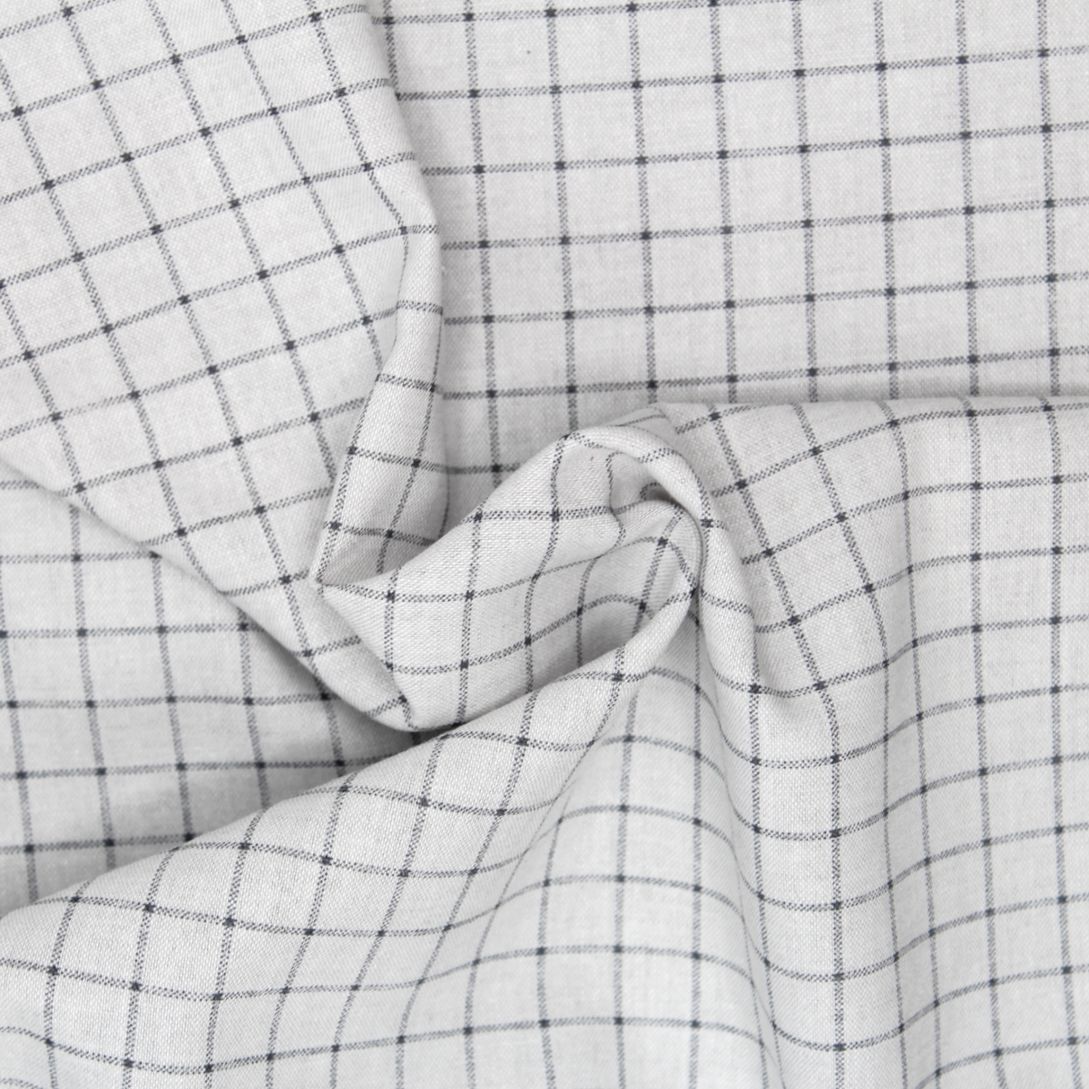 Chambray coton GRIS à carreaux Chambray coton GRIS à carreaux