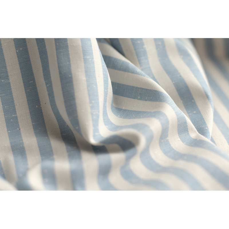 copy of Coton chiné aspect brut rayures moyennes 7mm coloris rouge / écru