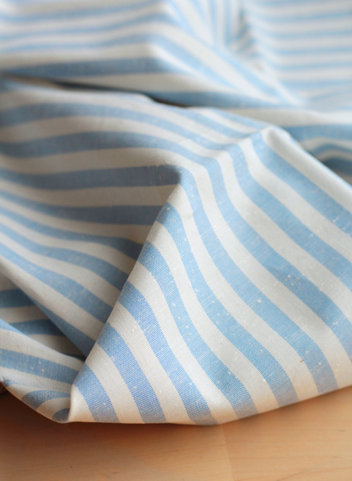 copy of Coton chiné aspect brut rayures moyennes 7mm coloris rouge / écru