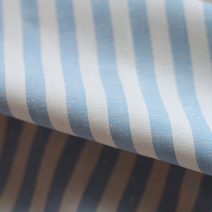 copy of Coton chiné aspect brut rayures moyennes 7mm coloris rouge / écru