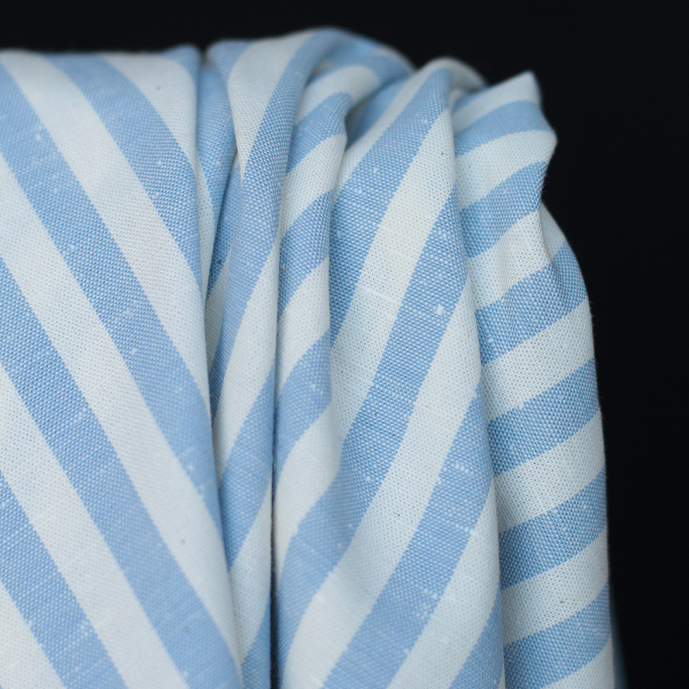 copy of Coton chiné aspect brut rayures moyennes 7mm coloris rouge / écru