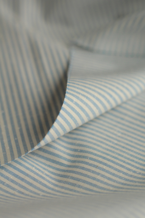 copy of Coton chiné aspect brut rayures moyennes 2mm coloris bleu marine