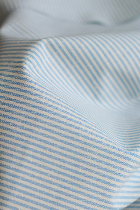 copy of Coton chiné aspect brut rayures moyennes 2mm coloris bleu marine