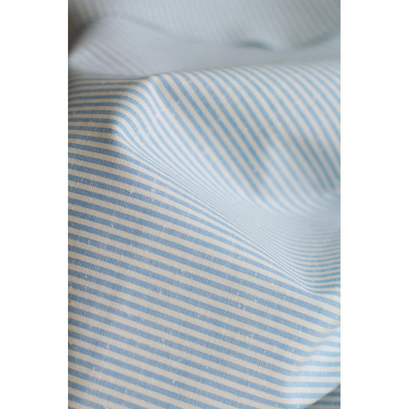 copy of Coton chiné aspect brut rayures moyennes 2mm coloris bleu marine
