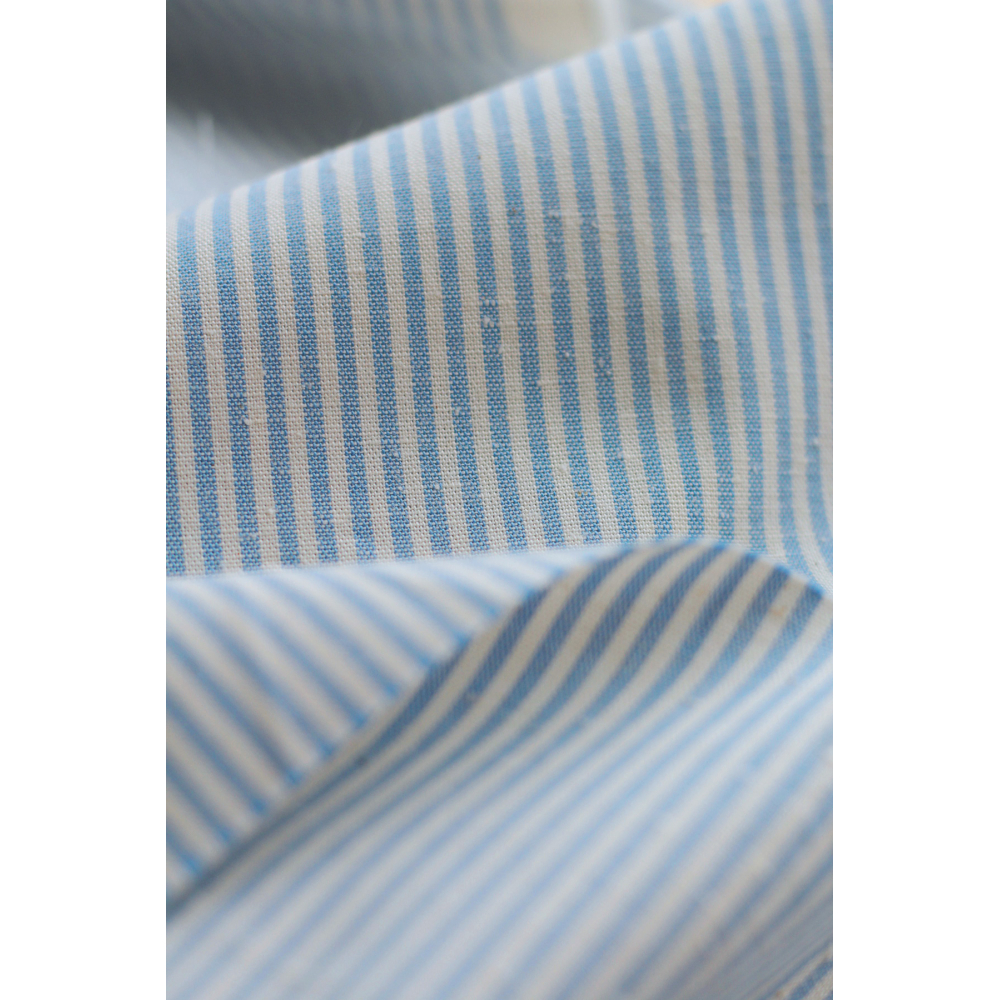 copy of Coton chiné aspect brut rayures moyennes 2mm coloris bleu marine