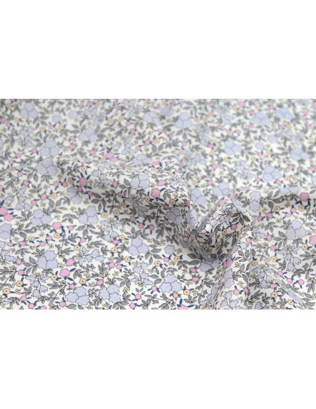 Batiste de coton SILKYNE imprimé fleuri