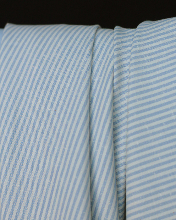 copy of Coton chiné aspect brut rayures moyennes 2mm coloris bleu marine
