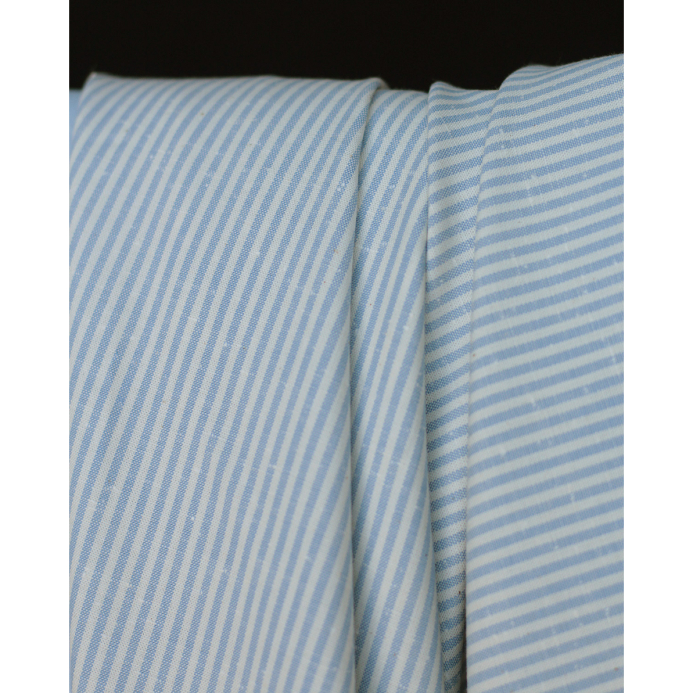 copy of Coton chiné aspect brut rayures moyennes 2mm coloris bleu marine