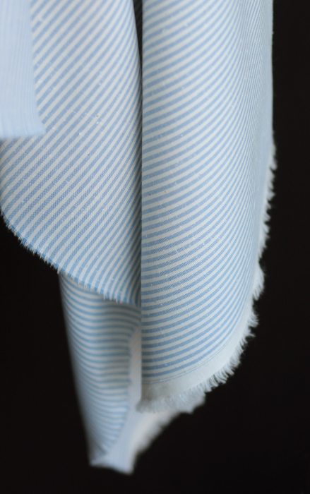 copy of Coton chiné aspect brut rayures moyennes 2mm coloris bleu marine