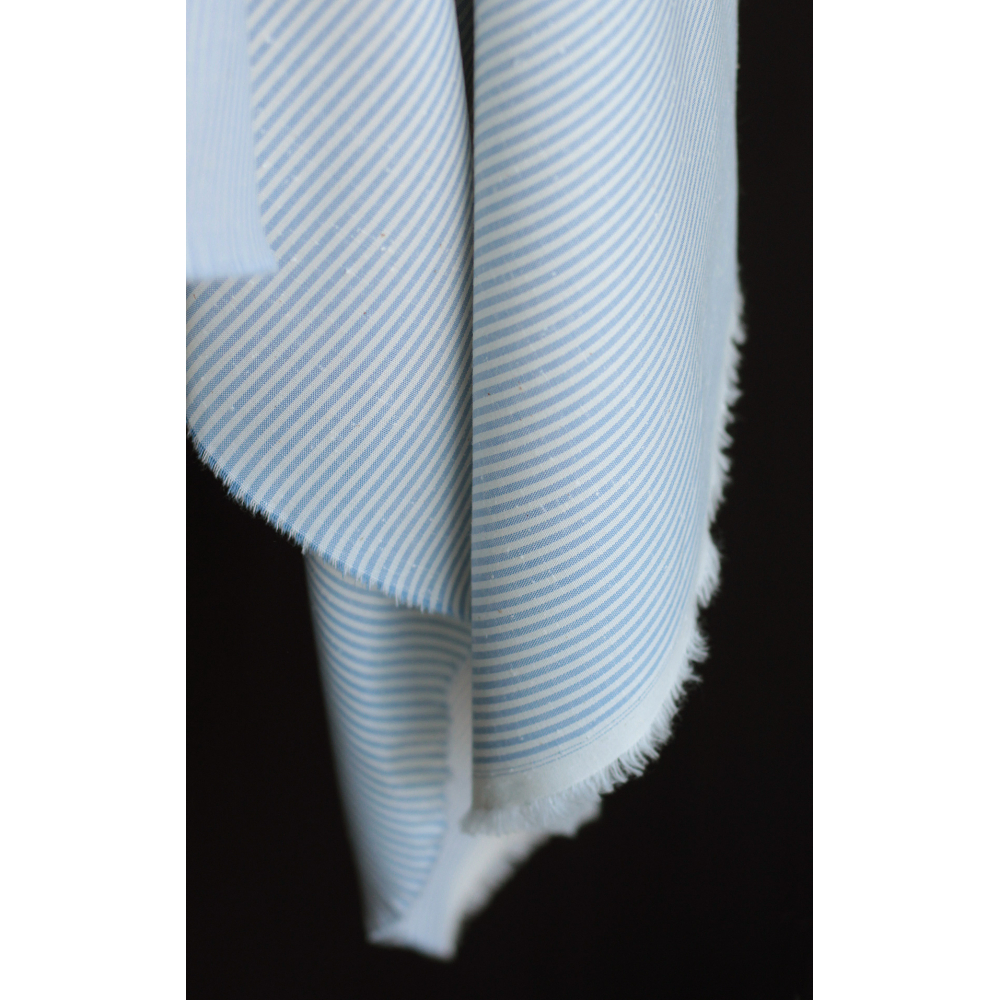 copy of Coton chiné aspect brut rayures moyennes 2mm coloris bleu marine