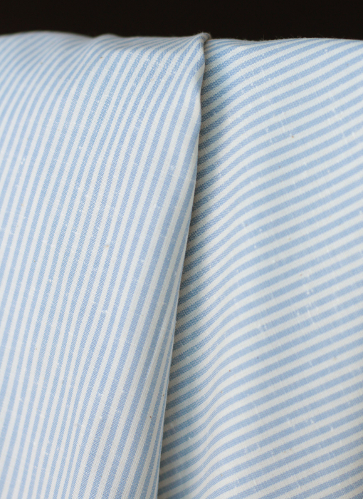 copy of Coton chiné aspect brut rayures moyennes 2mm coloris bleu marine