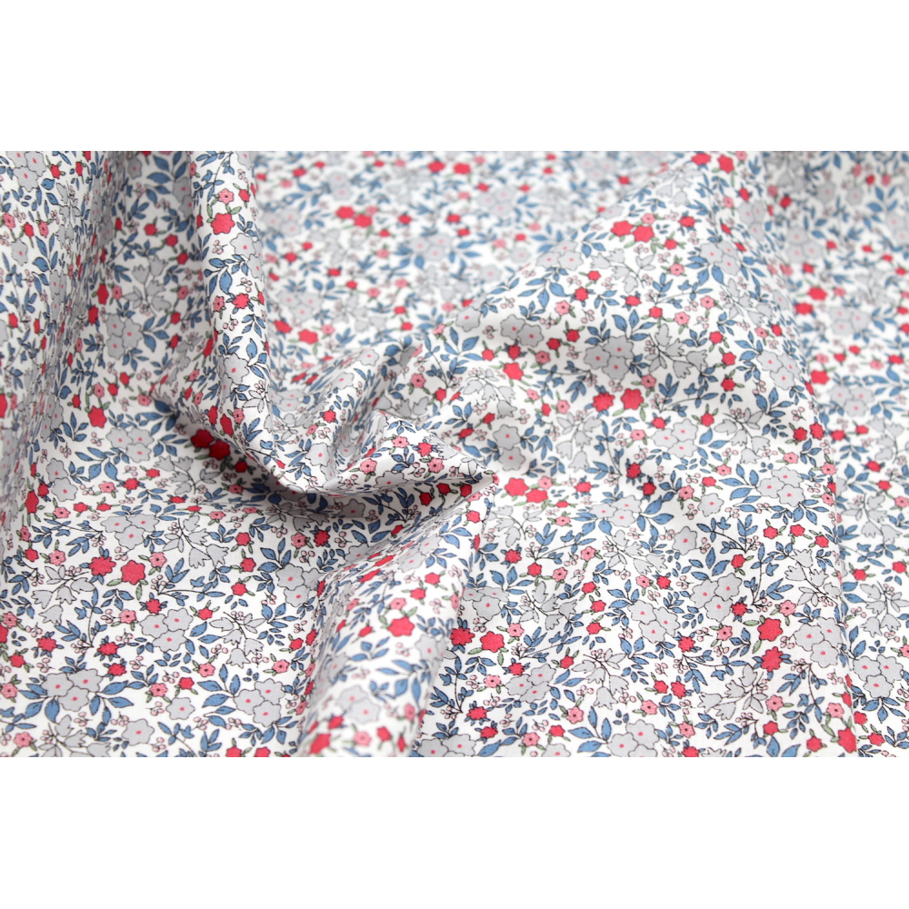 IRIS - Batiste de coton SILKYNE imprimé fleuri Tissus issus de l'agriculture biologique  - 2