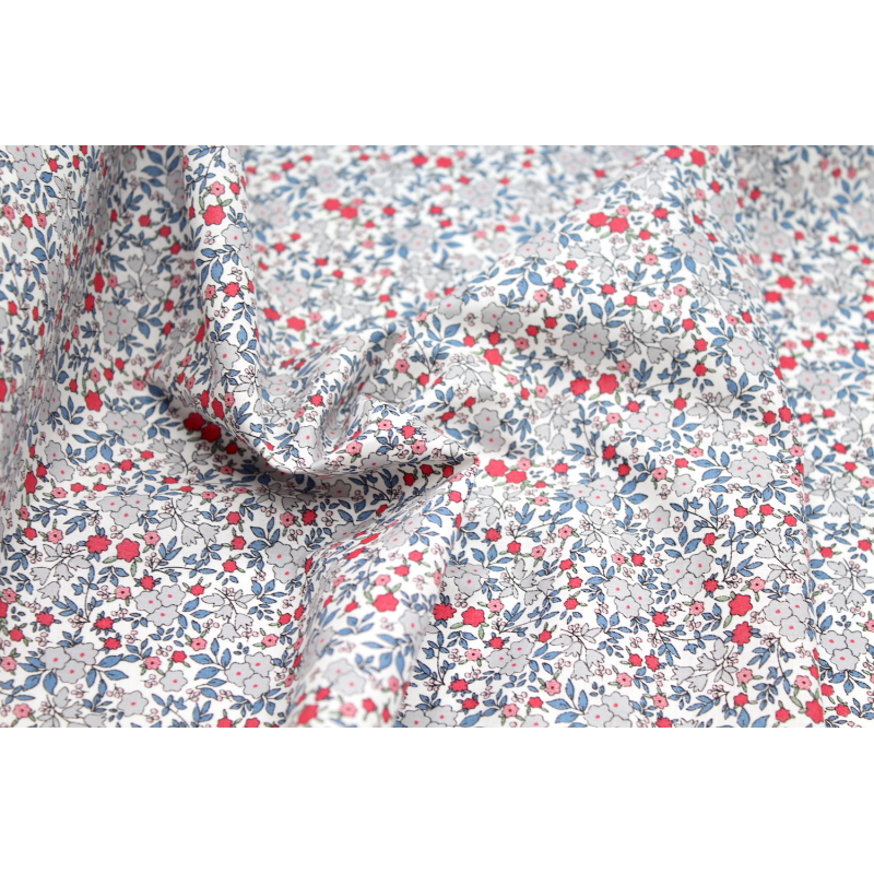 IRIS - Batiste de coton SILKYNE imprimé fleuri Tissus issus de l'agriculture biologique  - 2