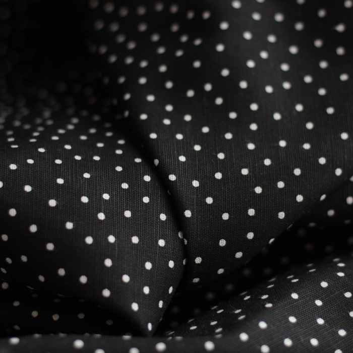 copy of Tissu lin coton lavé à pois fond sable