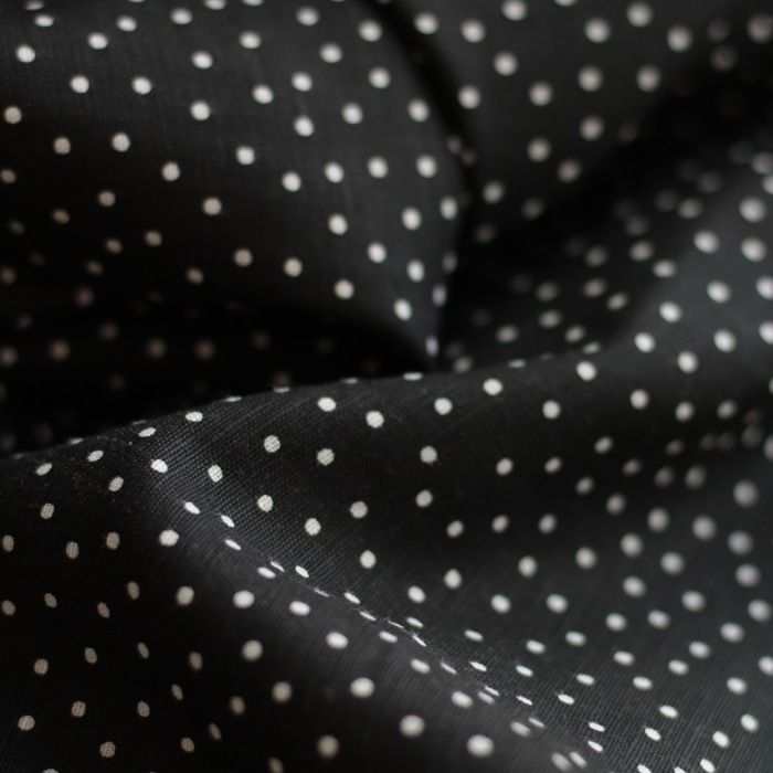 copy of Tissu lin coton lavé à pois fond sable