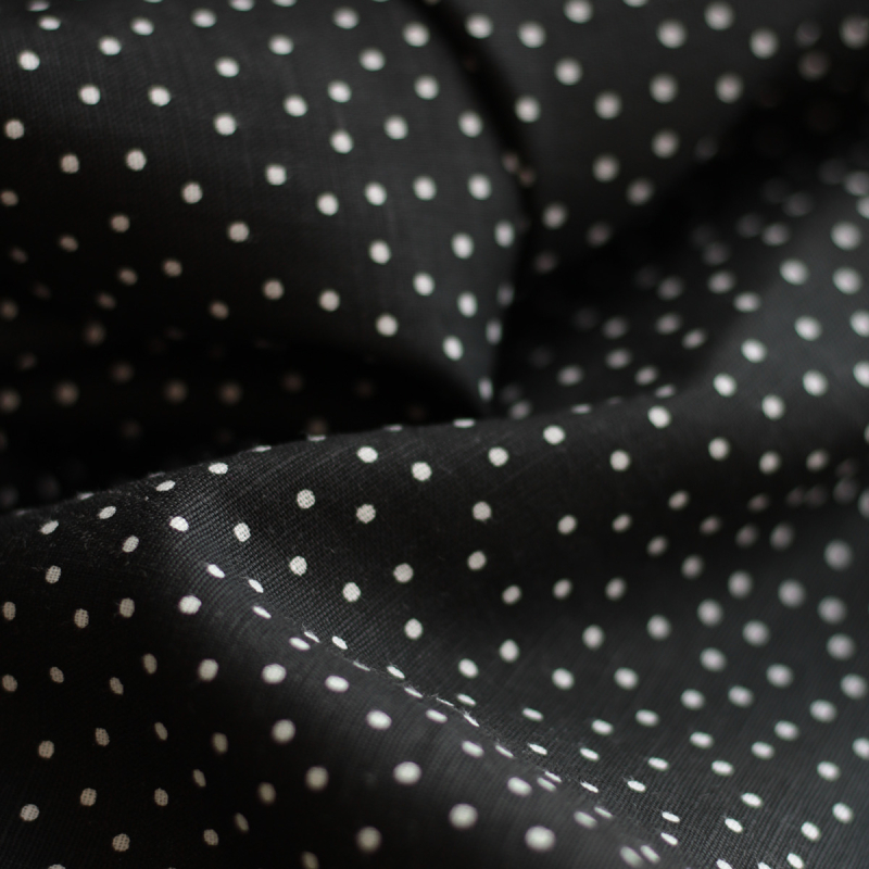 copy of Tissu lin coton lavé à pois fond sable