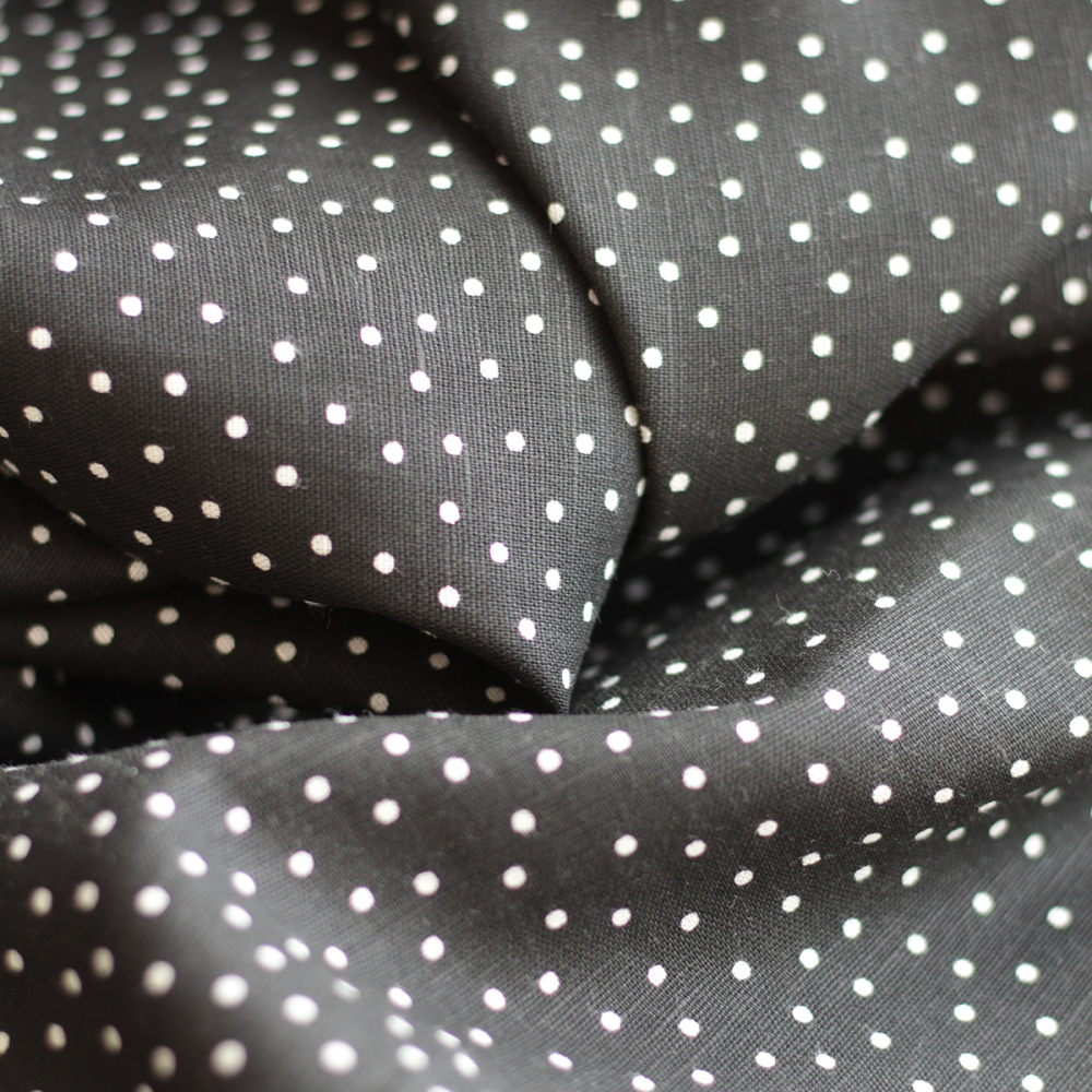 copy of Tissu lin coton lavé à pois fond sable