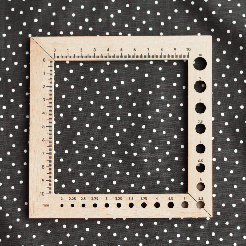 copy of Tissu lin coton lavé à pois fond sable