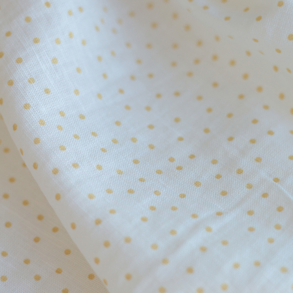 copy of Tissu lin coton lavé à pois fond ficelle clair