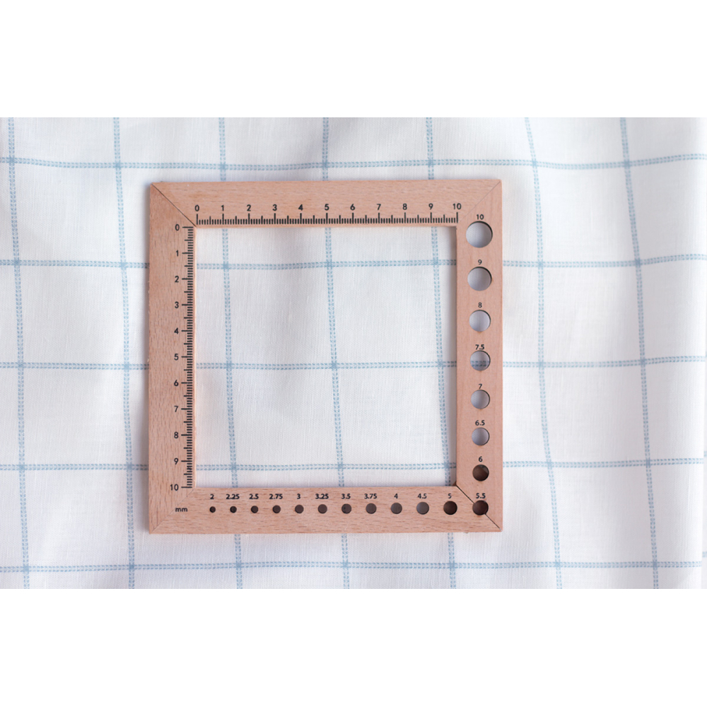 Tissu lin coton fond blanc lait quadrillage bleu horizon