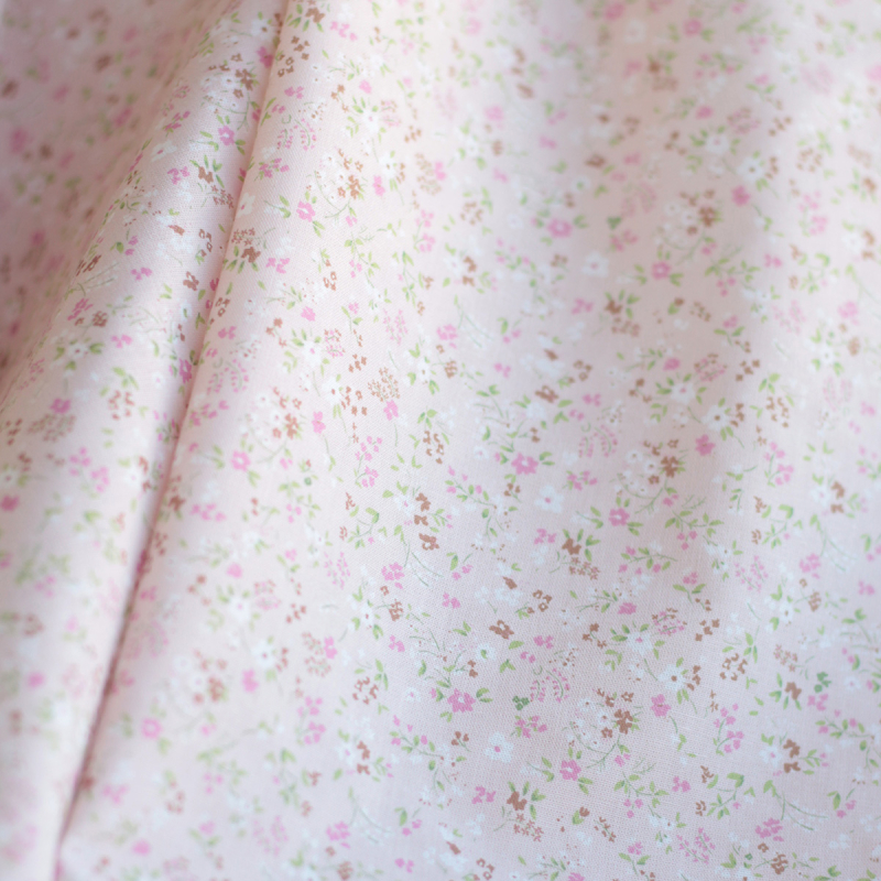 copy of Ingrid - Popeline de coton BIO imprimé fleuri fond celadon